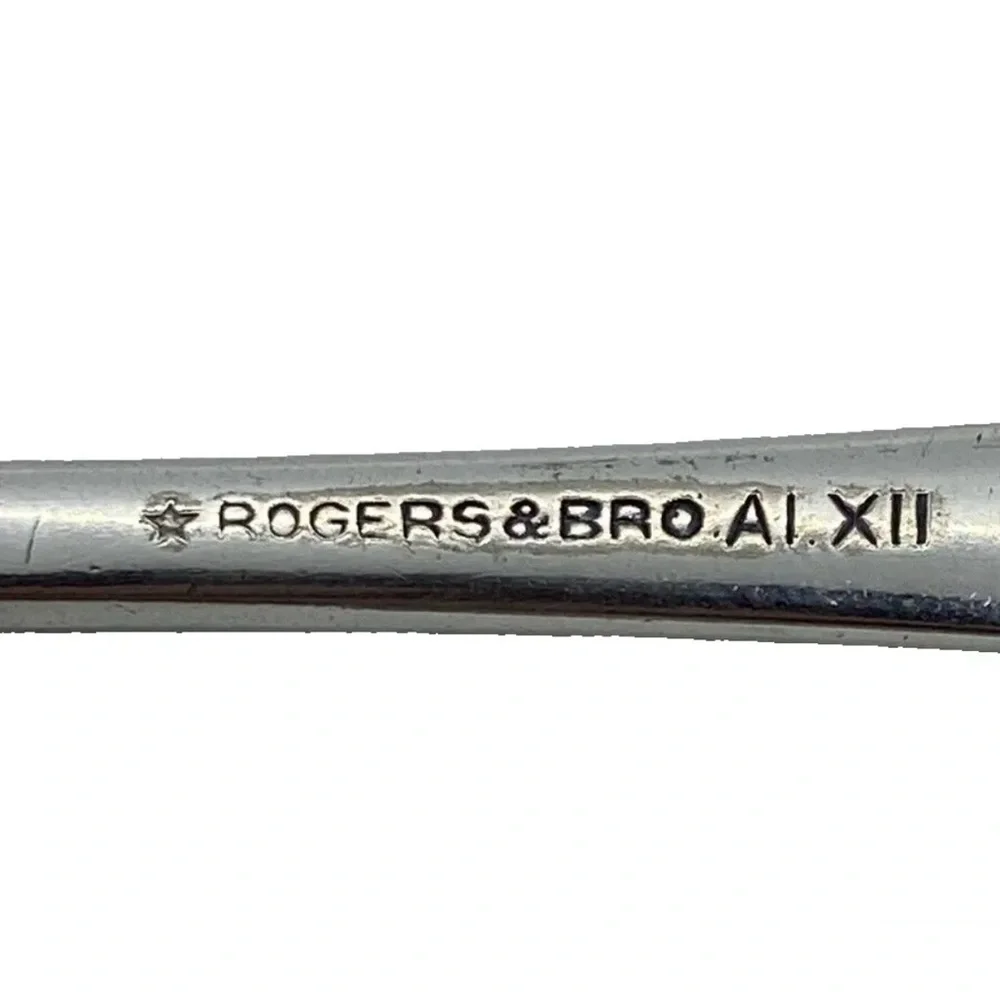 1850 Rogers & Bro 6” Silver Plate Teaspoon Windsor Pattern No Monogram Antique